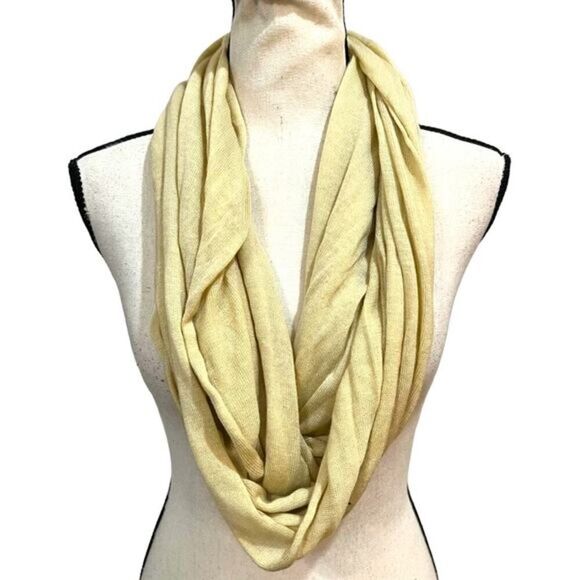 Neutral Tan beige 100% Acrylic knit infinity scarf - Picture 1 of 7